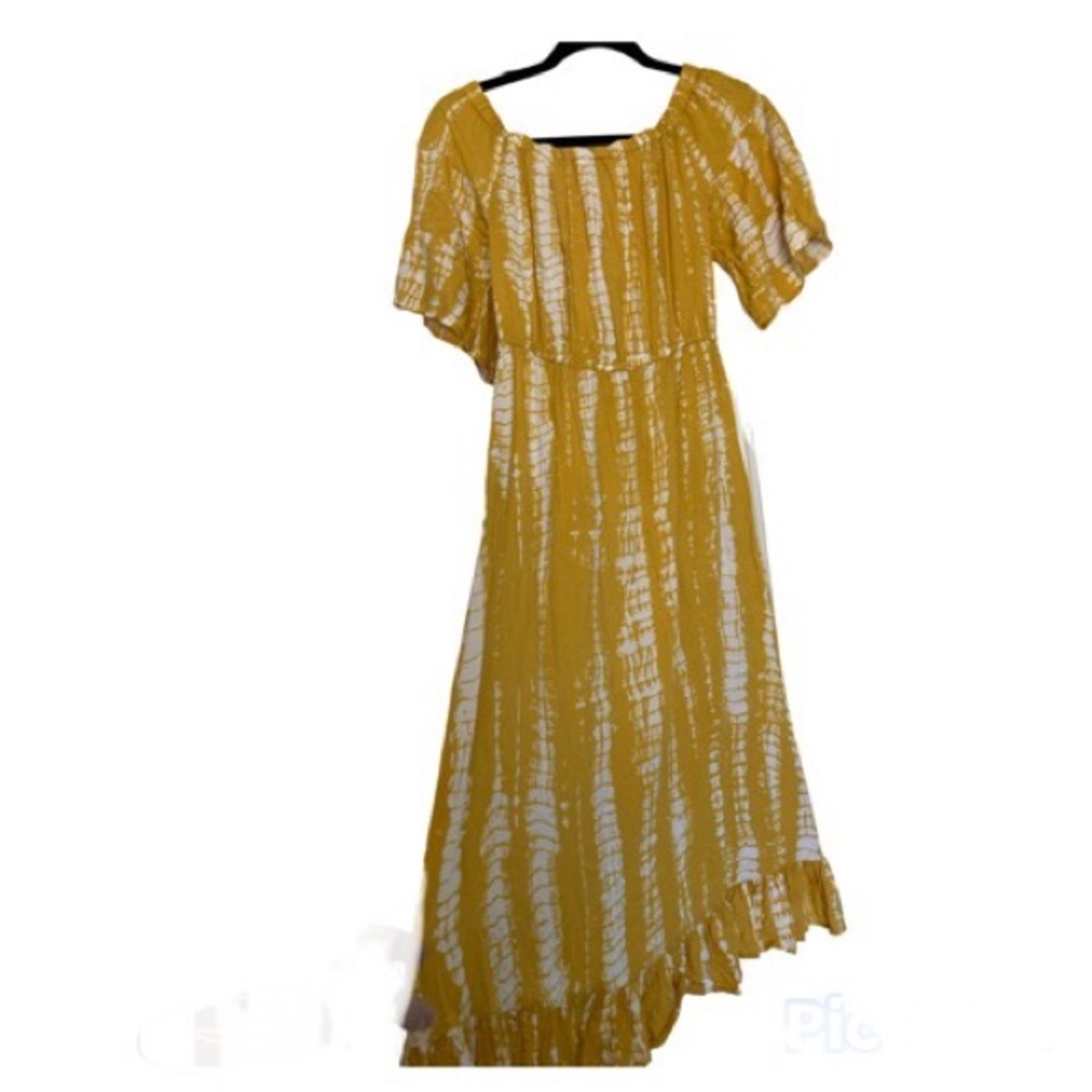 Blue Island SzSmall Tie Dye Yellow sun dress